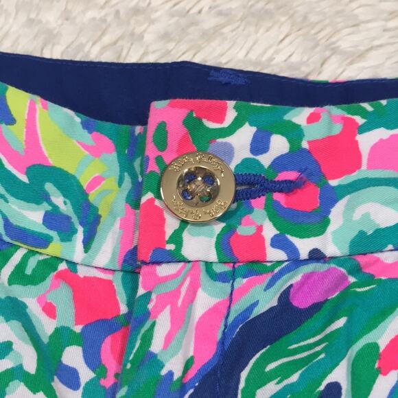 Lilly Pulitzer The Jayne Short Bright Indigo Exotic Escapade Preppy - Picture 3 of 11